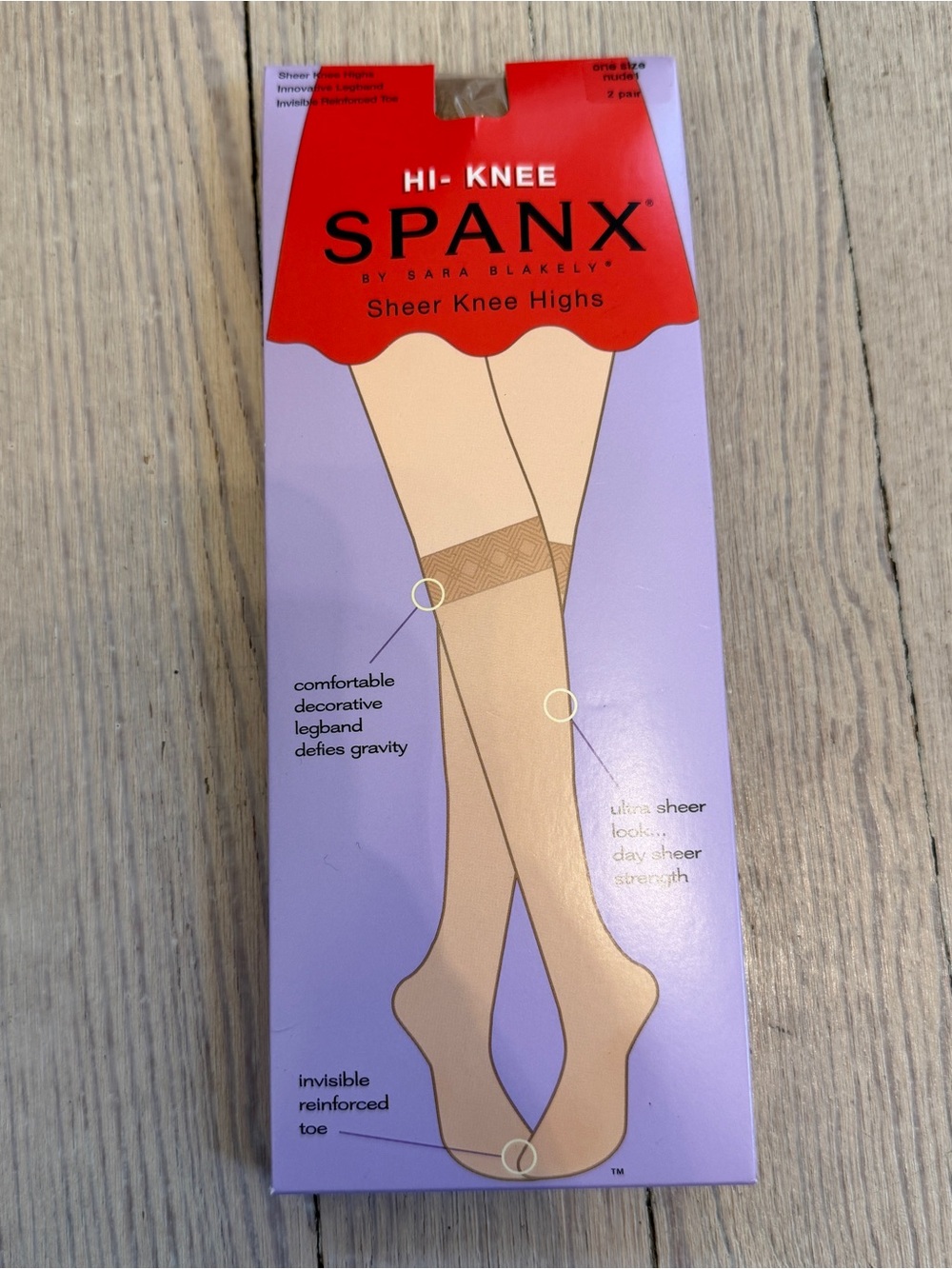 SPANX Women’s Hi-Knee Sheer Knee High Stockings Nude 1 2 Pairs NWT One Size OS